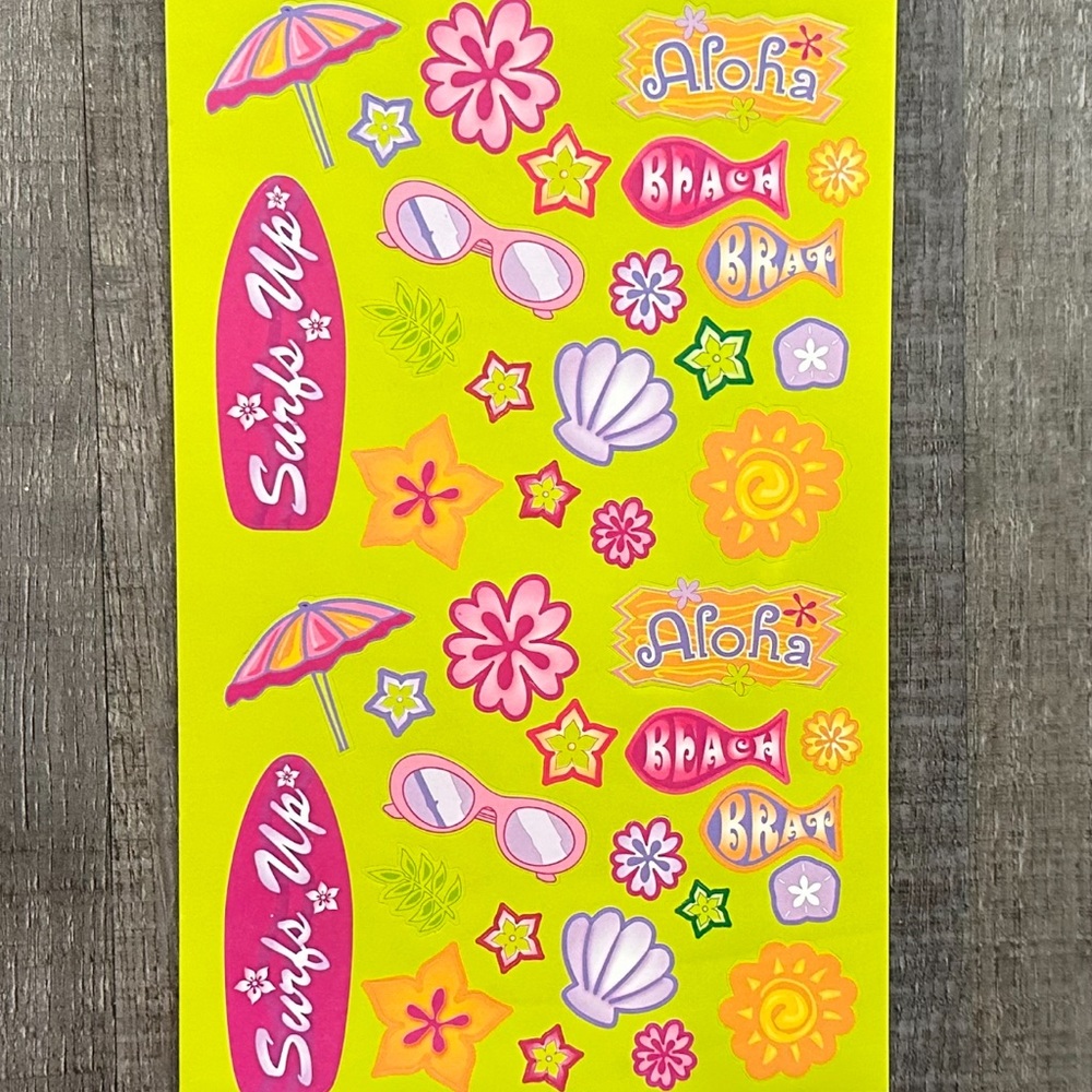 💞 New Aloha Surfs Up Travel Scrapbook Craft Stickers